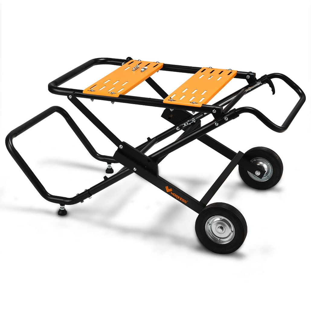 Portable Foldable Table Saw Stand with 8 Inch Wheels K3258