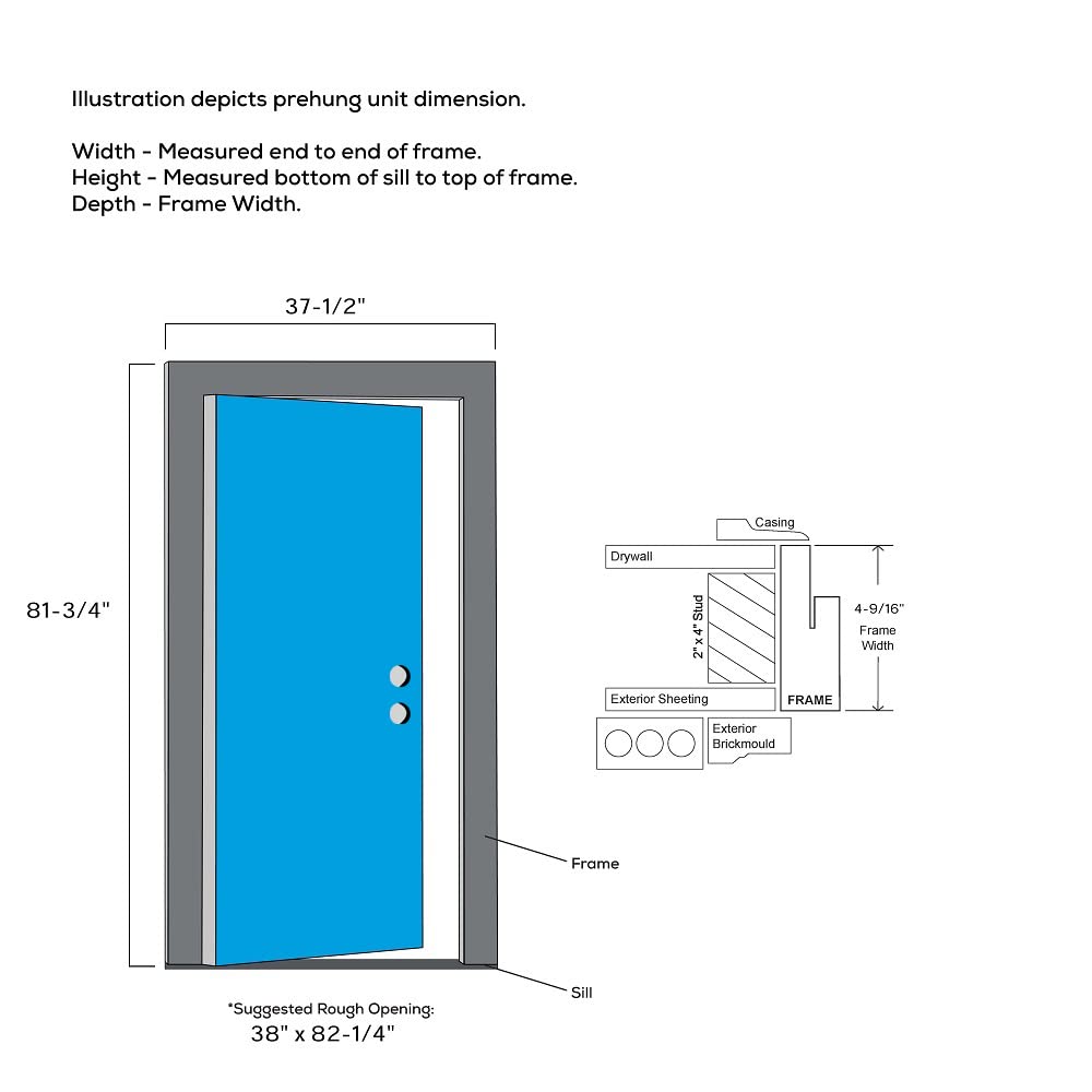 Fiberglass Smooth Primed Left Hand In-Swing Prehung Front Door Full Lite Clear Glass 36" x 80" V214