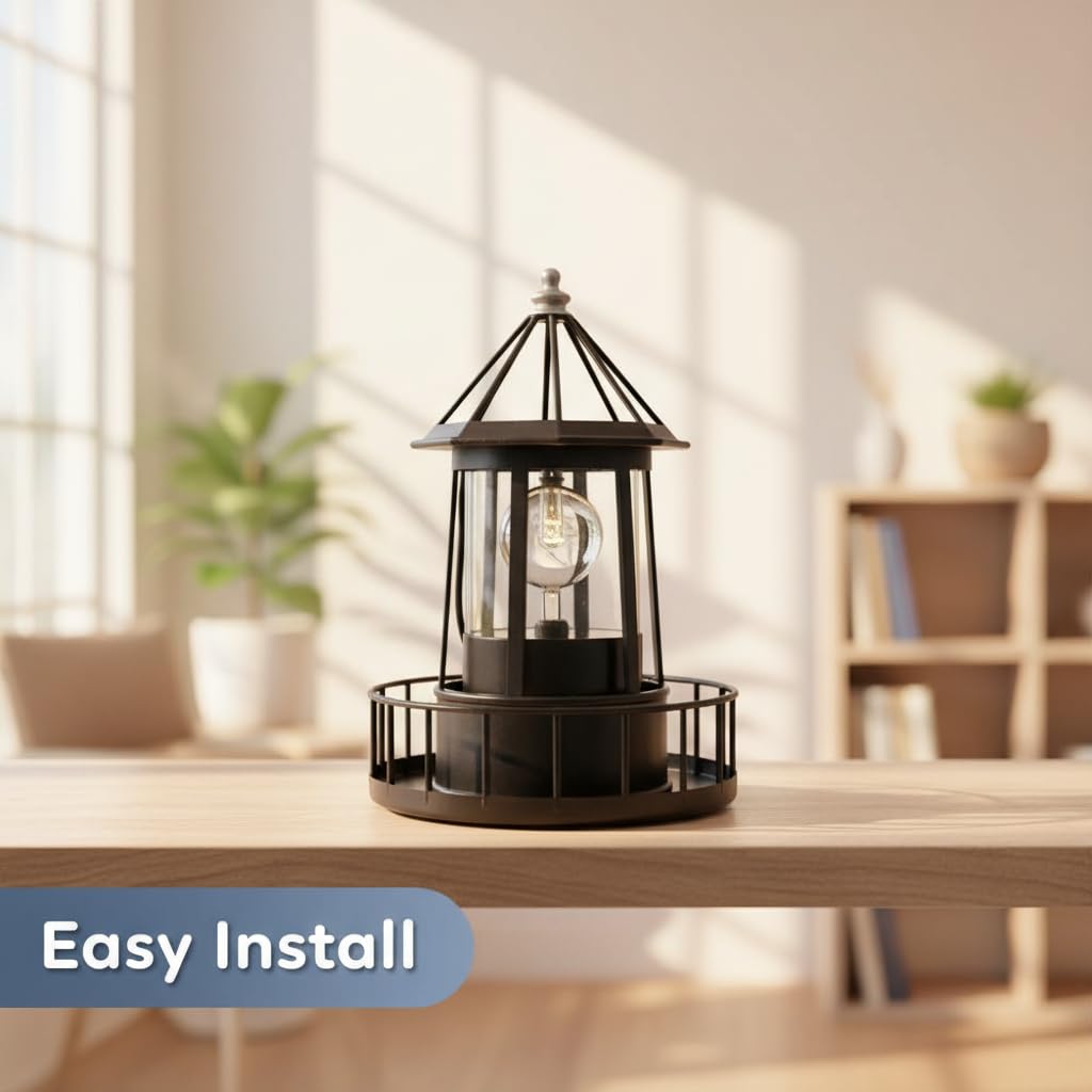 Solar Lighthouse Lamp IP65 Waterproof Outdoor Solar Light V1070