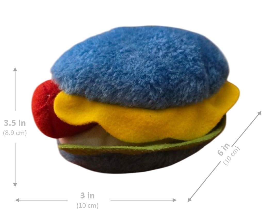 Hot Dog and Hamburger Plush Dog Chew Toy 2 Pack C815803