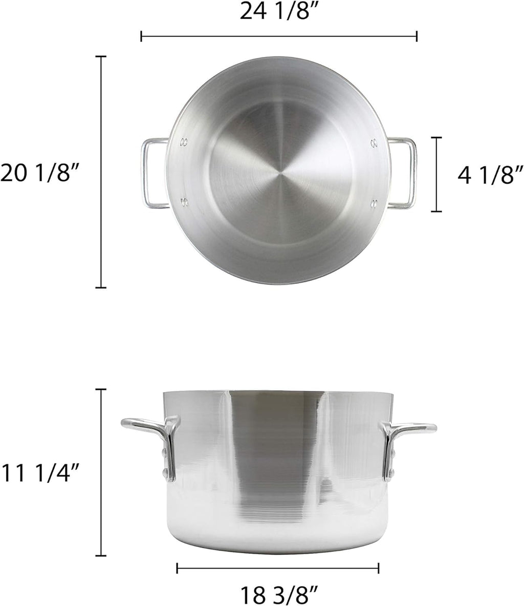 60 Quart Aluminum Sauce Pot with Riveted Handles V550