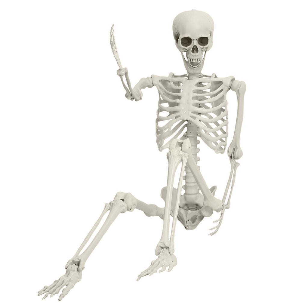 5.4ft White Posable Skeleton W87148