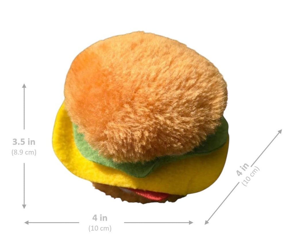 Hot Dog and Hamburger Plush Dog Chew Toy 2 Pack C815803