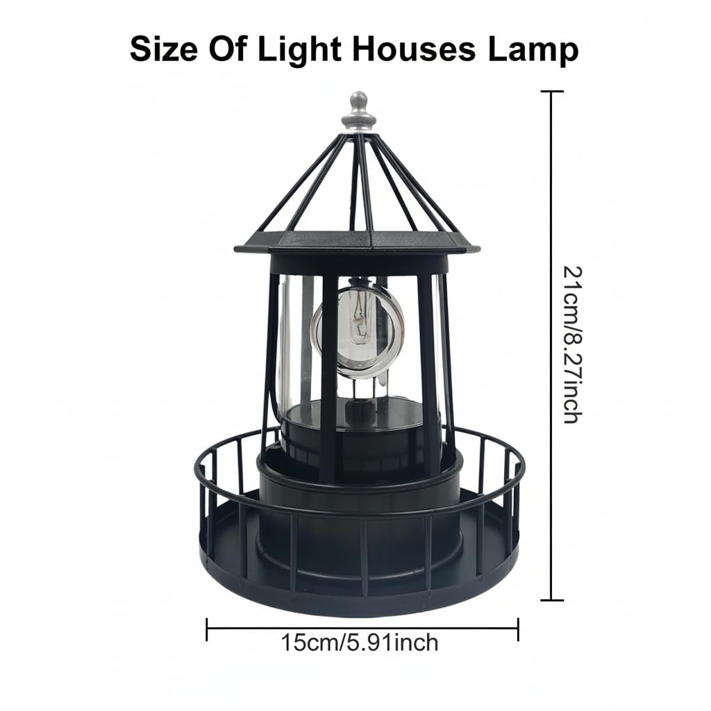 Solar Lighthouse Lamp IP65 Waterproof Outdoor Solar Light V1070