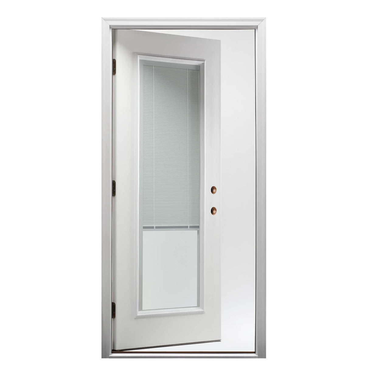 Fiberglass Smooth Primed Left Hand In-Swing Prehung Front Door Full Lite Clear Glass 36" x 80" V214