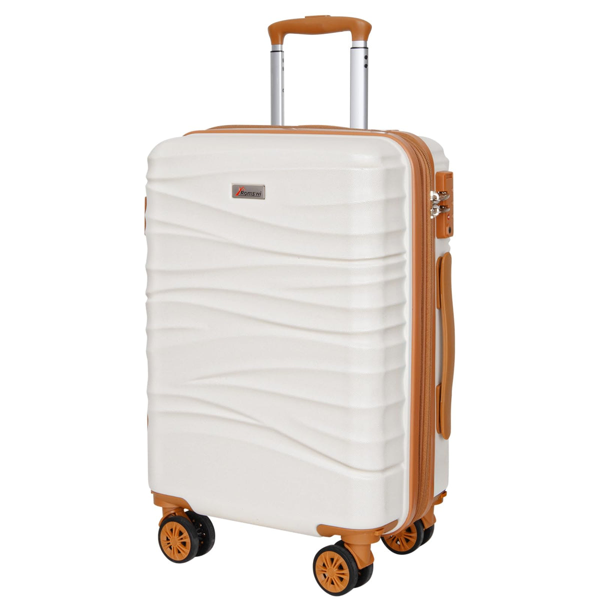Expandable 21" Carry On Hardshell Luggage with Spinner Wheels, White B80191