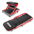 40 Inches 2 IN 1 Rolling Folding Car Creeper/Seat Red K327