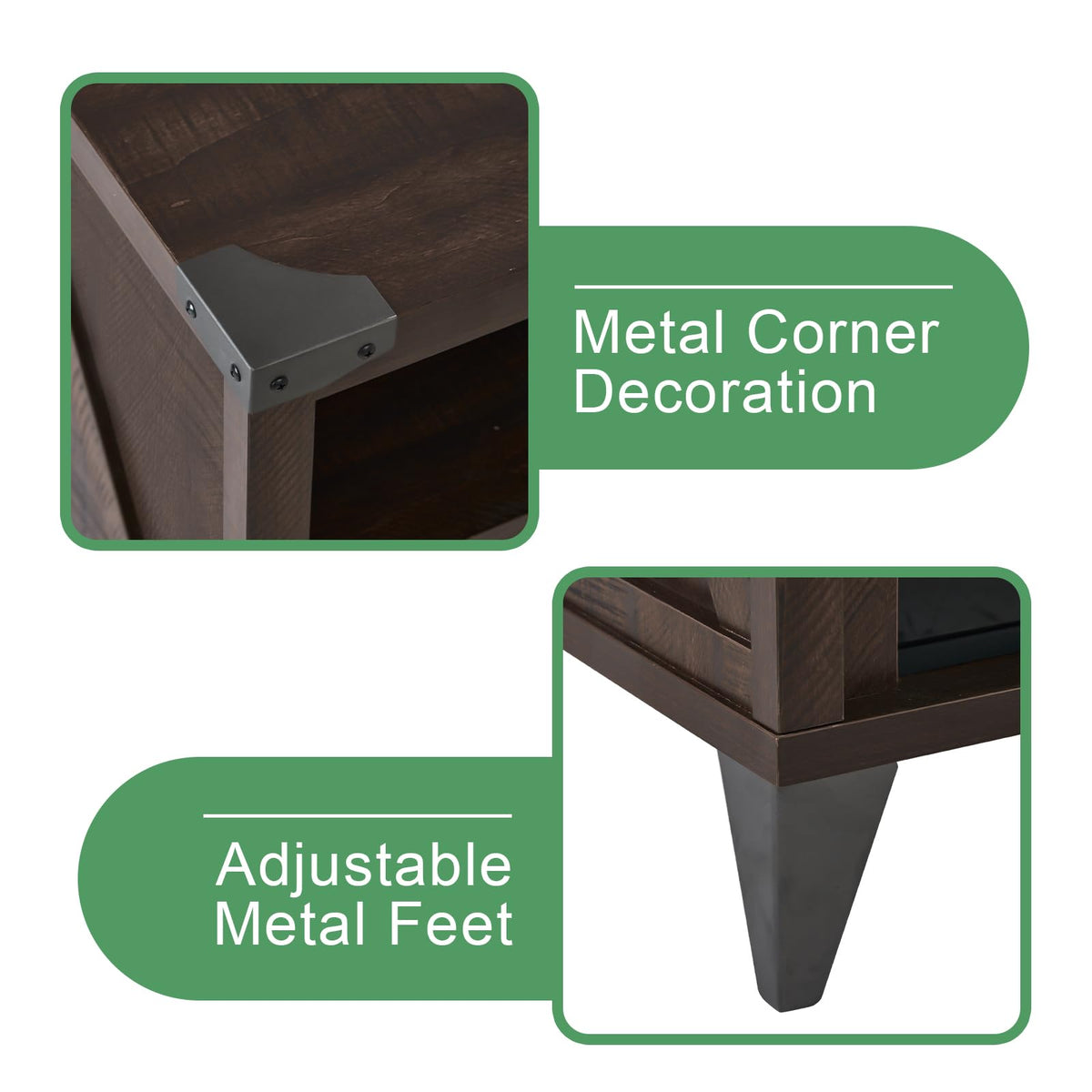 65" Fireplace TV Stand with 60" Glass Electric Fireplace V331