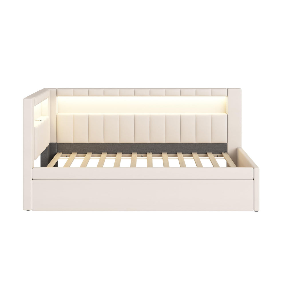 White Twin Size Daybed with Trundle O745