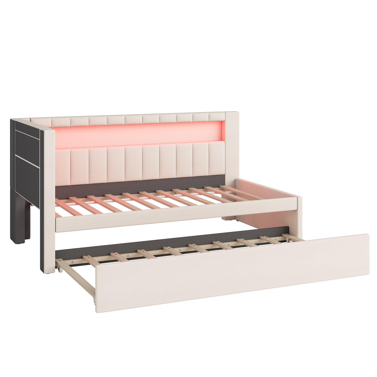 White Twin Size Daybed with Trundle O745