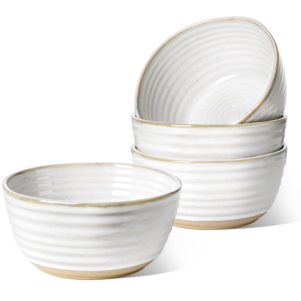 Ceramic Soup Bowl Set 42 oz 7 Inch Set of 4 Arctic White F247710