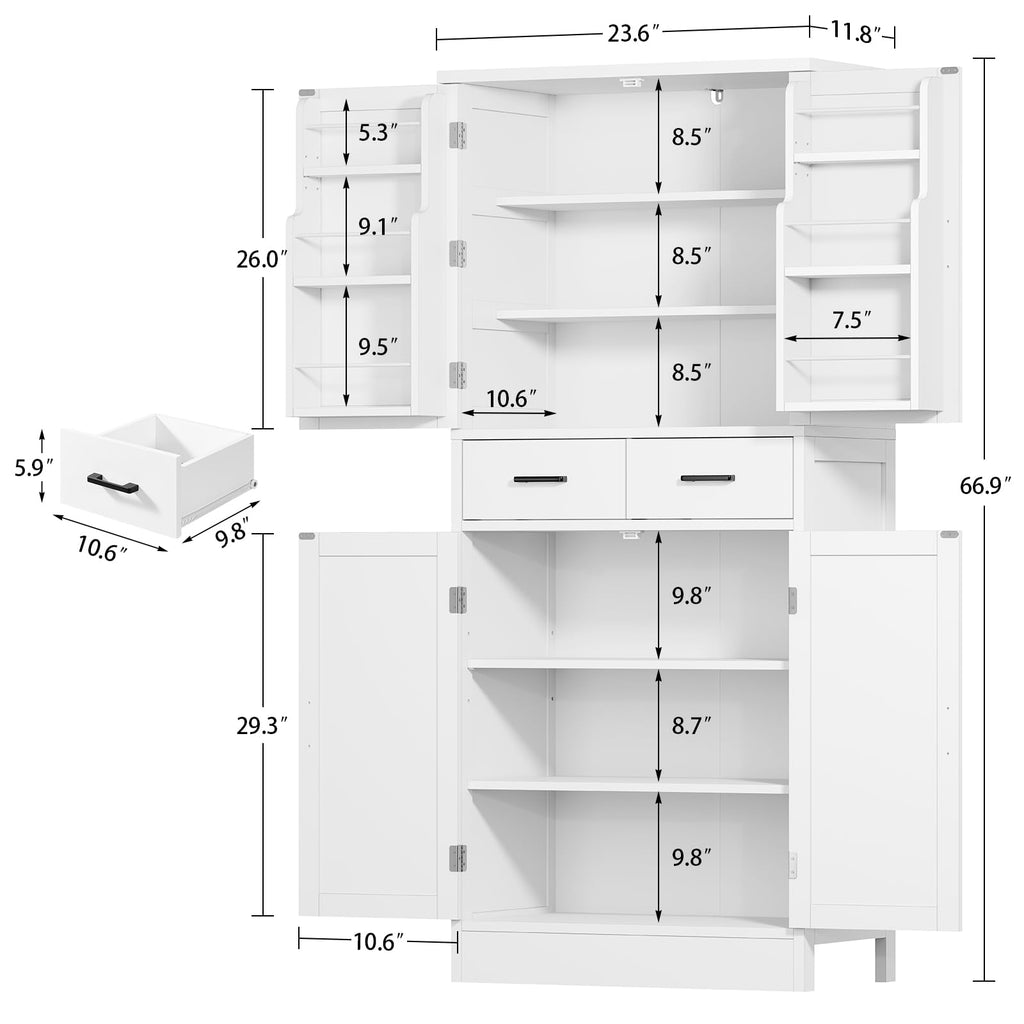 Pantry Cabinet with Barn Doors J7152