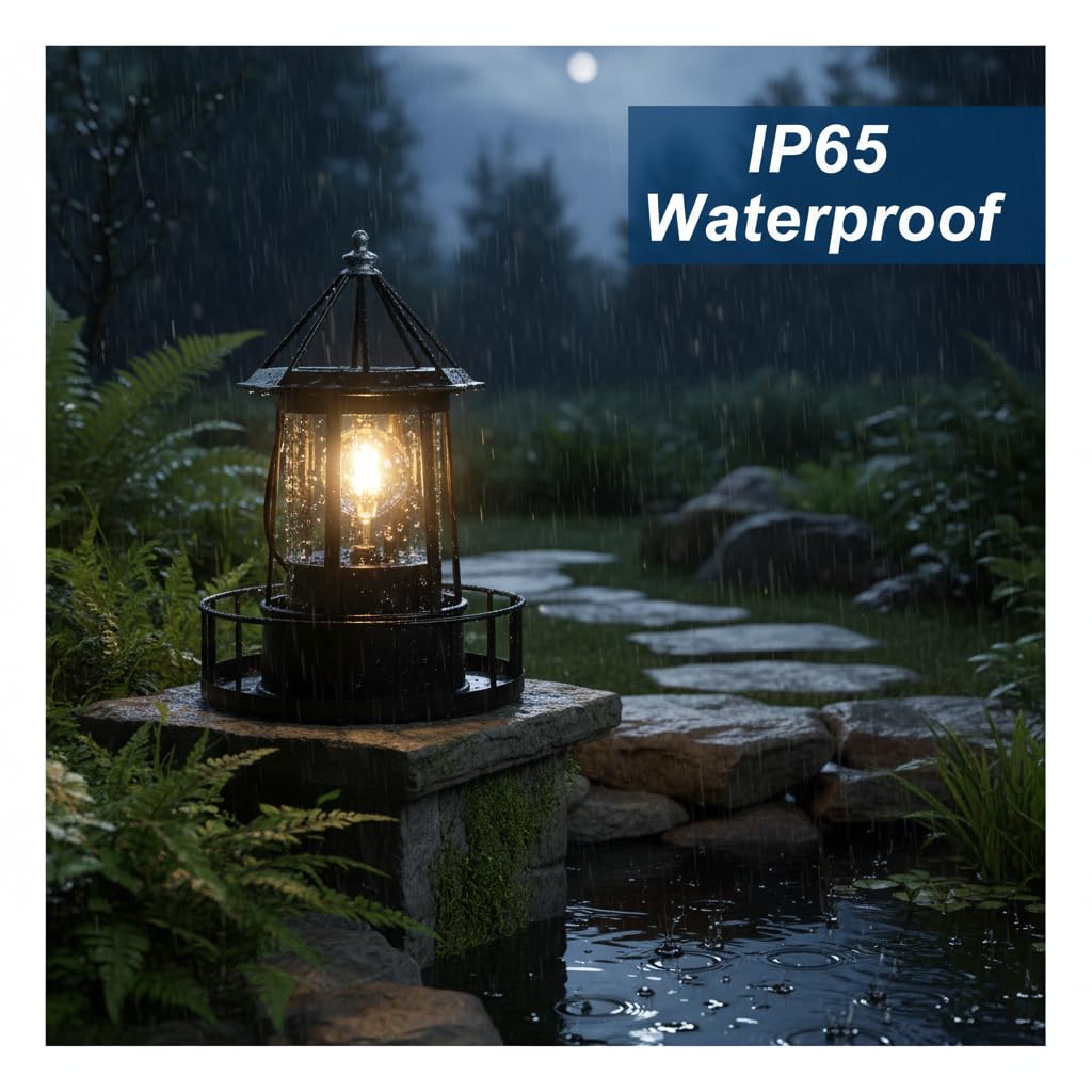 Solar Lighthouse Lamp IP65 Waterproof Outdoor Solar Light V1070
