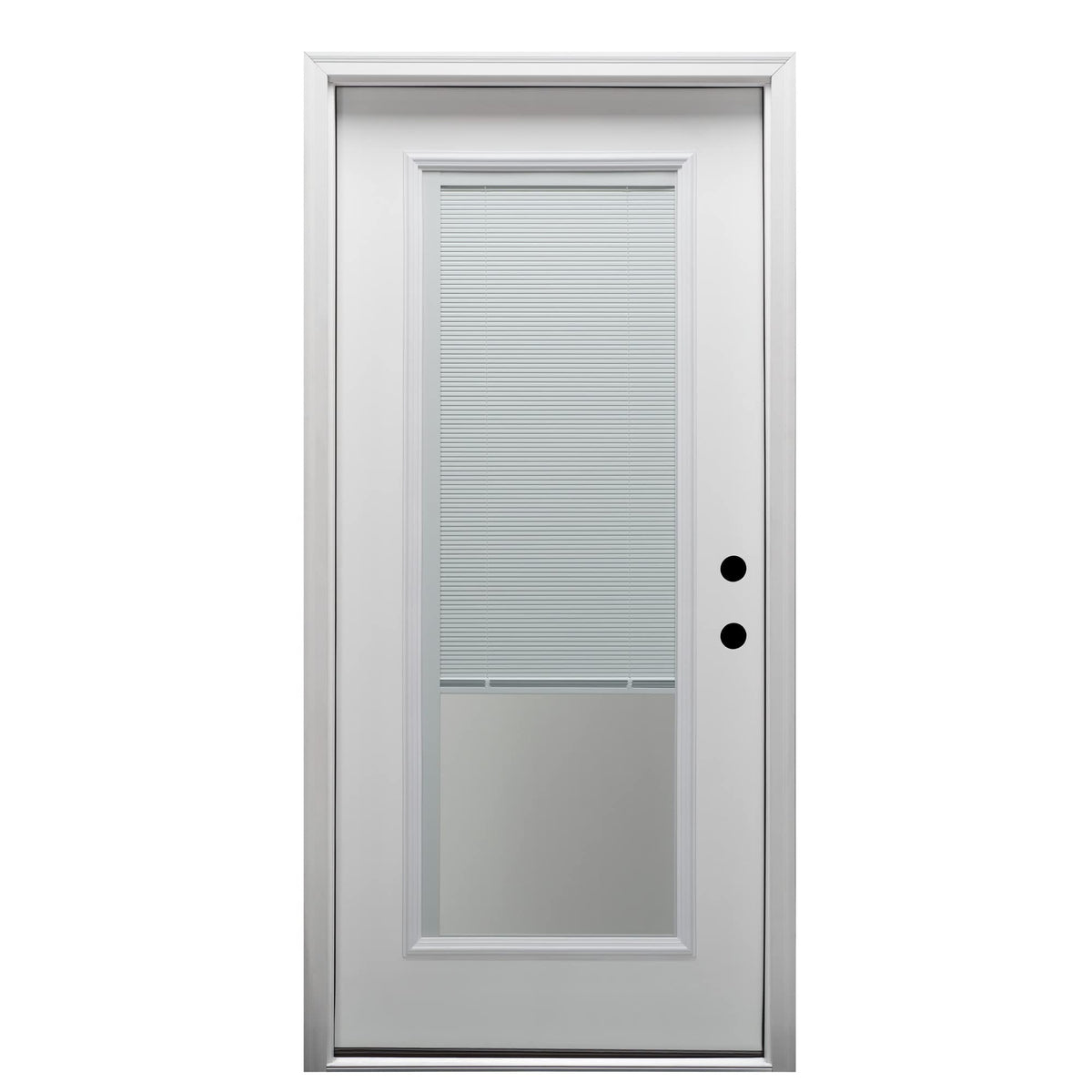Fiberglass Smooth Primed Left Hand In-Swing Prehung Front Door Full Lite Clear Glass 36" x 80" V214