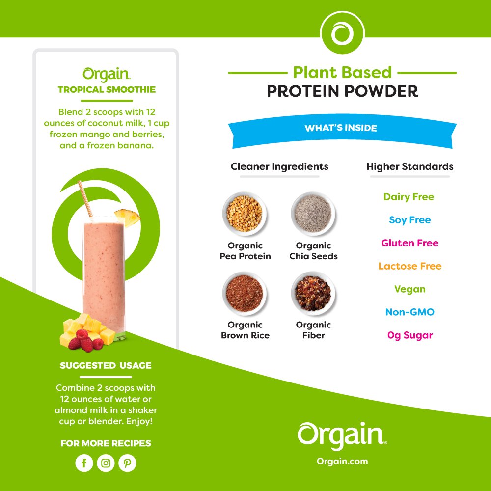Organic Plant Based Vanilla Bean Protein Powder Y619205