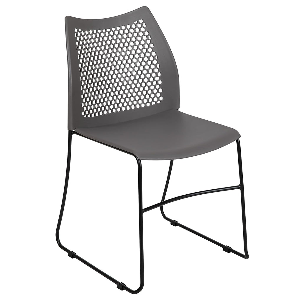 Gray Stack Chair with Air-Vent Back Y188942