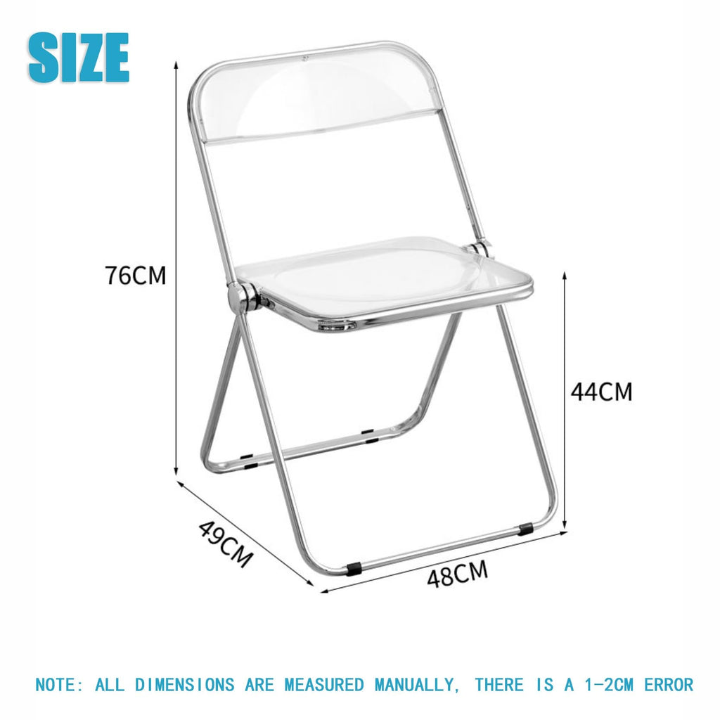 Transparent 18in Foldable Chair with Backrest S12819