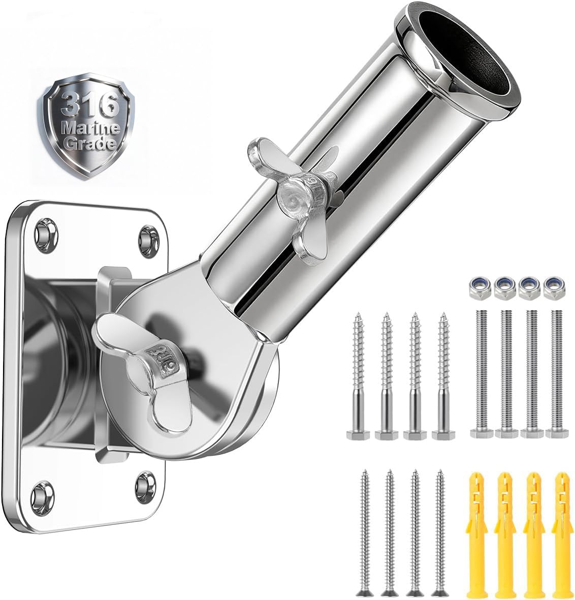 Adjustable 316 Stainless Steel Flag Pole Holder K8385