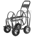 Hose Reel Cart with Wheels, 300-Feet Capacity, Grey C15527