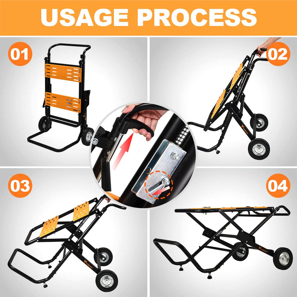 Portable Foldable Table Saw Stand with 8 Inch Wheels K3258