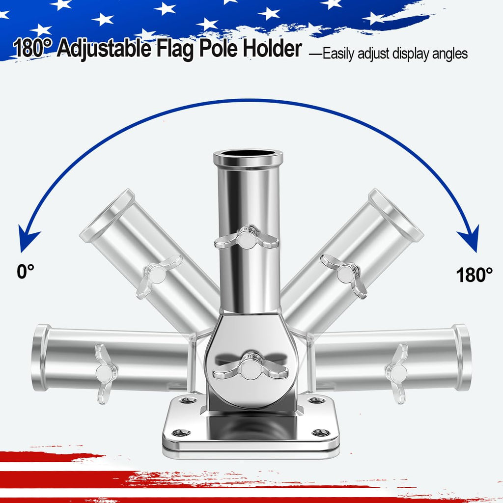 Adjustable 316 Stainless Steel Flag Pole Holder K8385