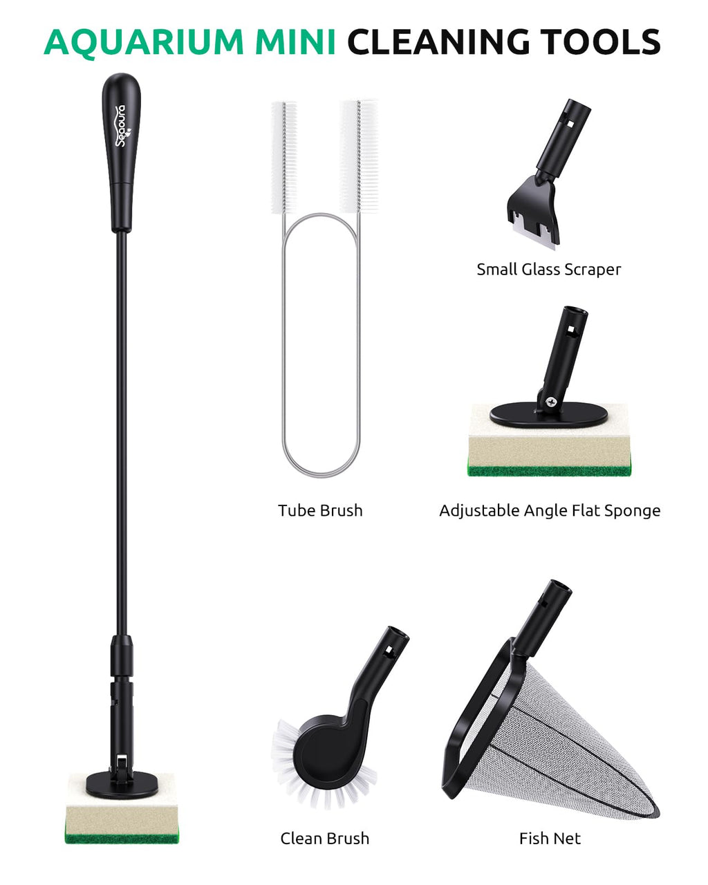 Aquarium Algae Scraper Glass Cleaner Set U57200