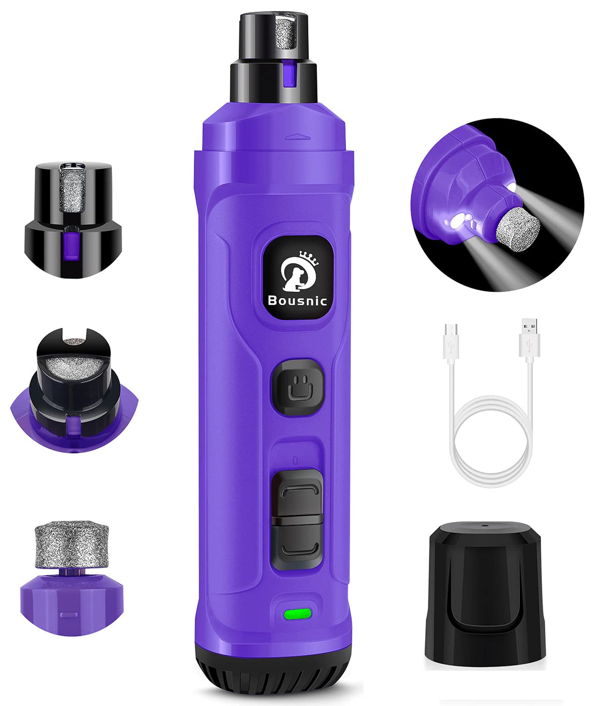 2-Speed Electric Dog Nail Grinder with 2 LED Light W16781