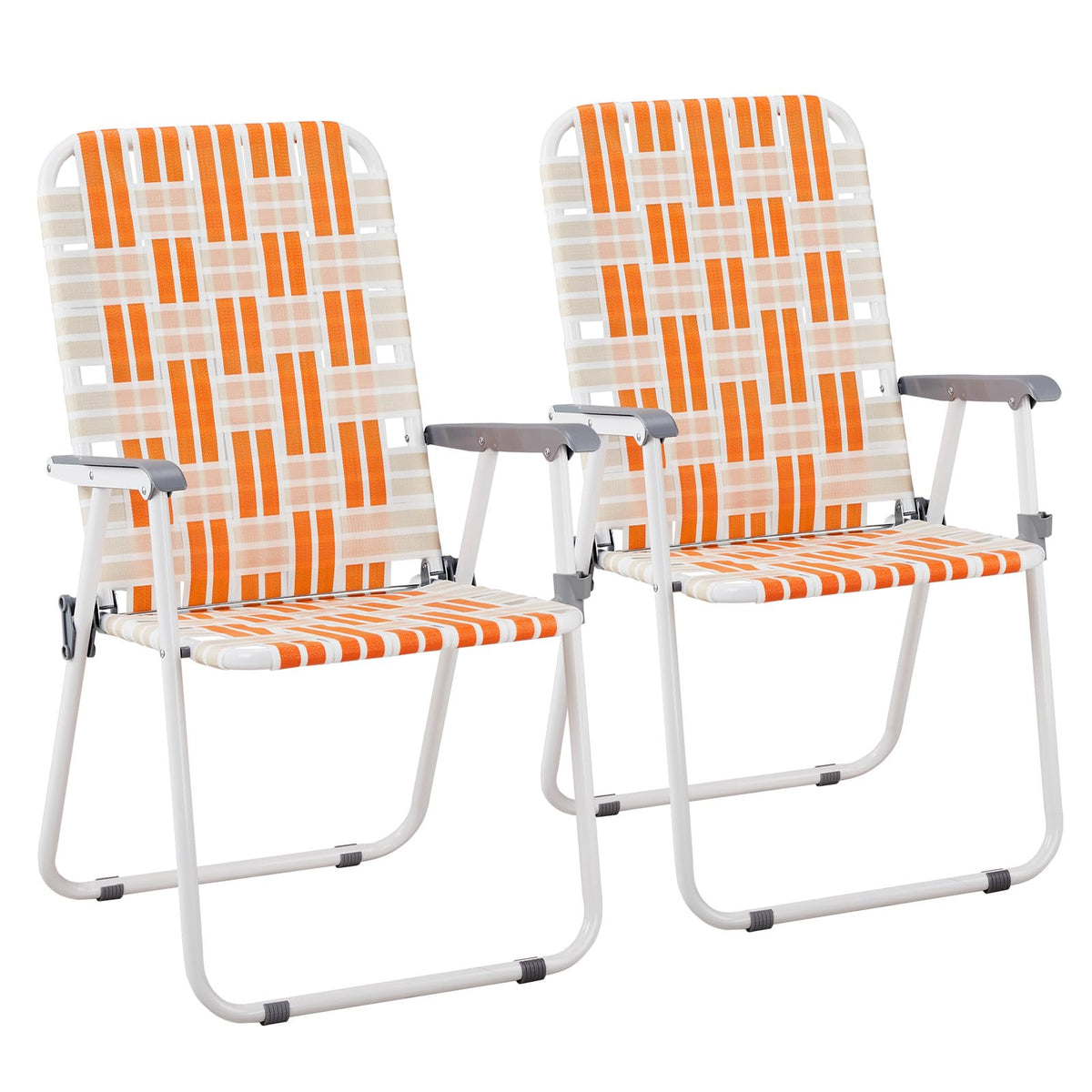 Folding Camping Chairs Set of 2 Steel M546905