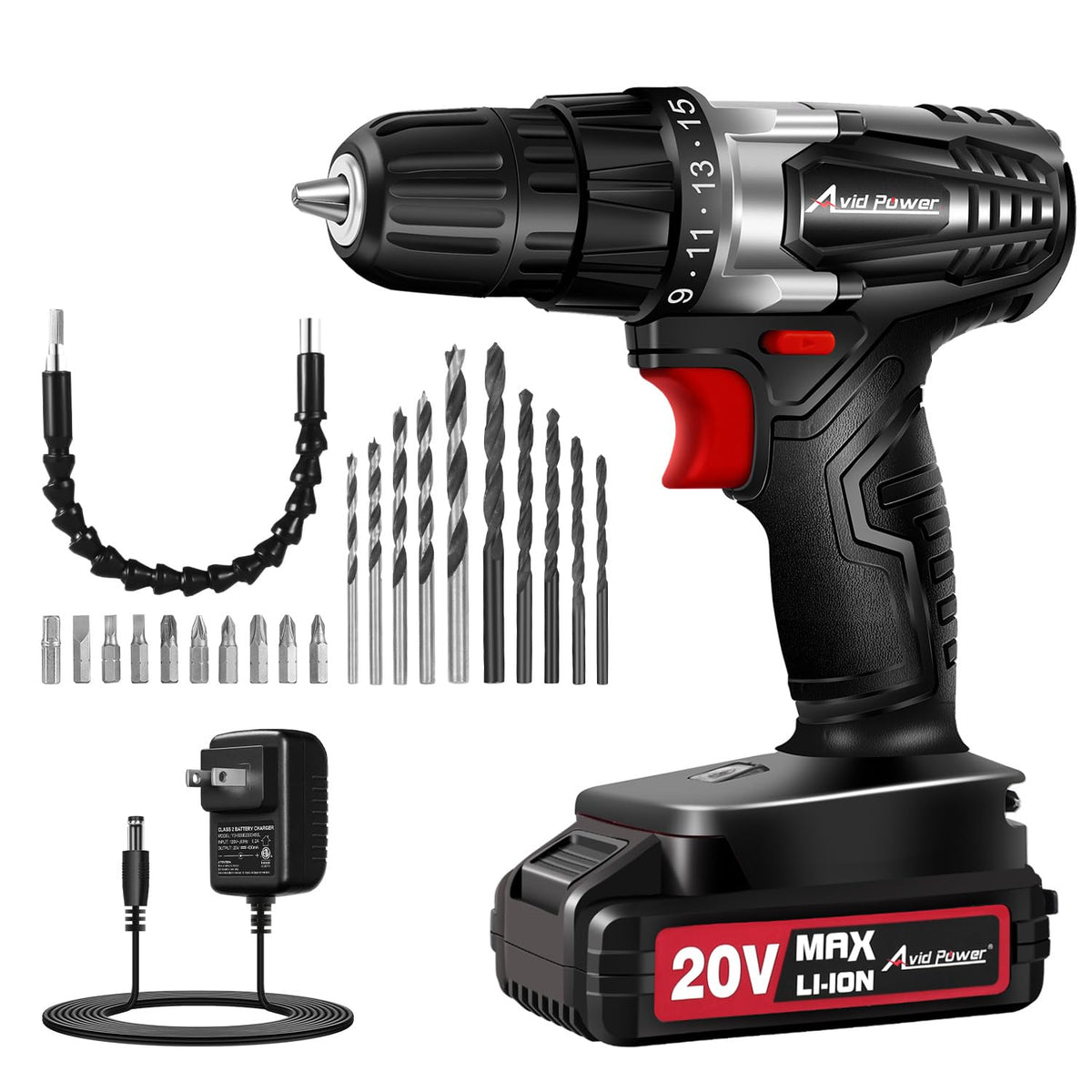 20V Cordless Electric Drill Set W361