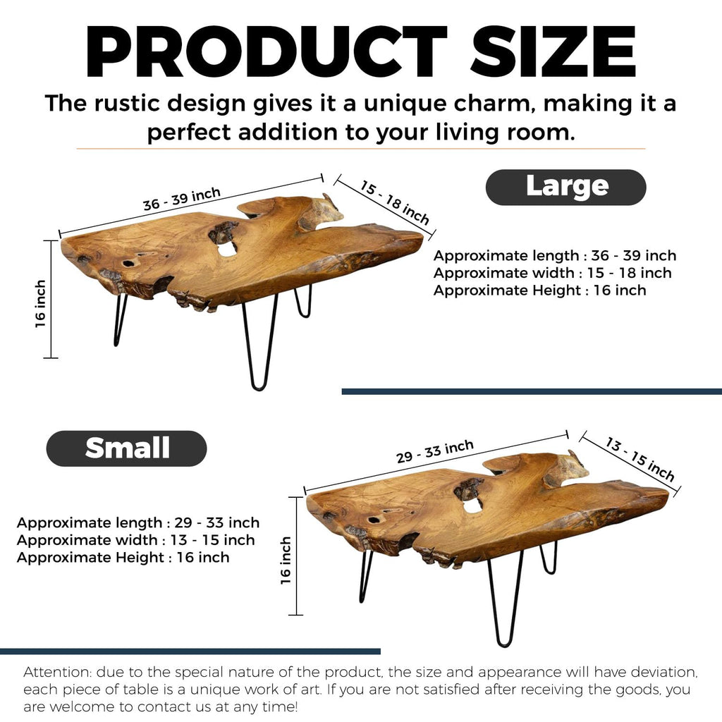 Live Edge Natural Wood Coffee Table K80991