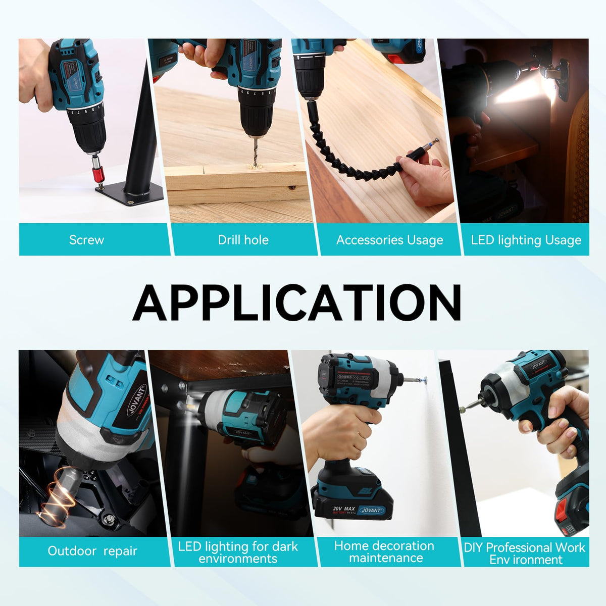 Cordless Drill and Impact Driver Combo Kit with 2 Batteries W565