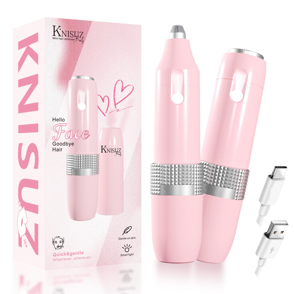 2-in-1 Facial Hair Removal and Eyebrow Trimmer F54207