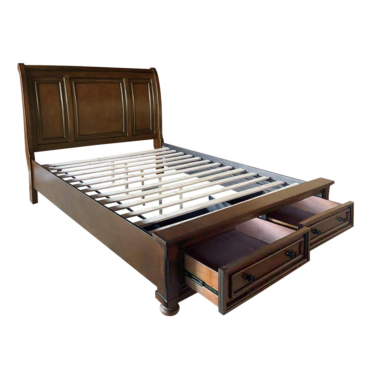 California King Platform Bed Frame with Storage Drawers X95359