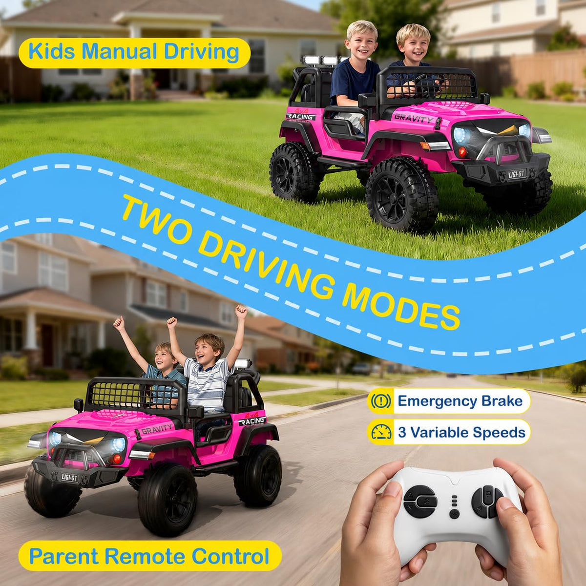 24V 2 Seater 4WD Ride On Car H376782