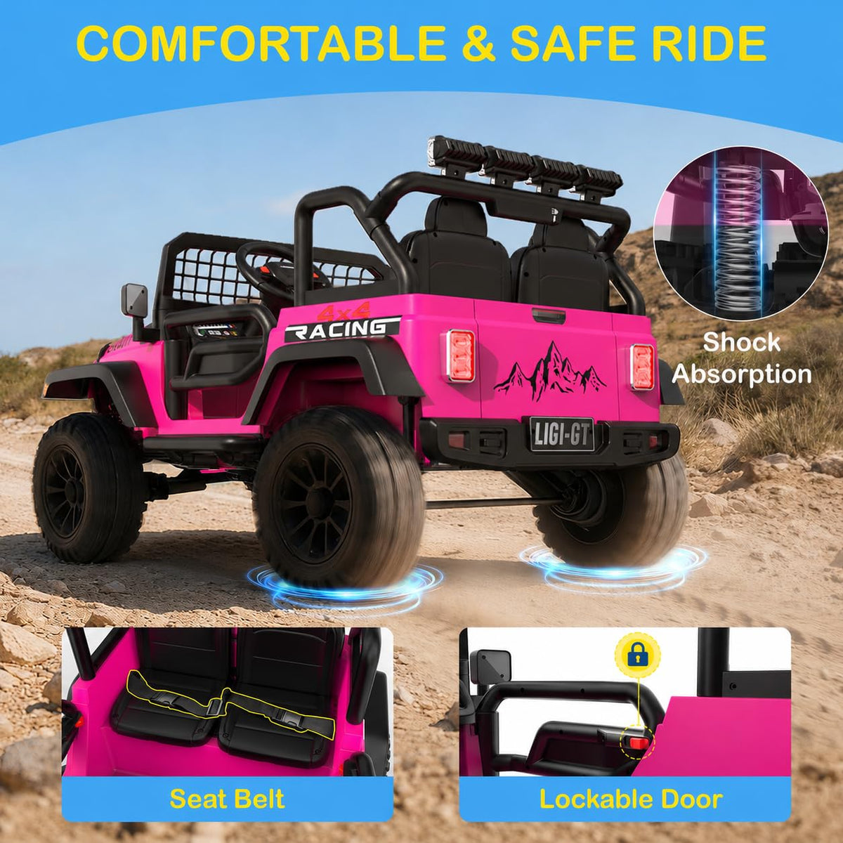 24V 2 Seater 4WD Ride On Car H376782