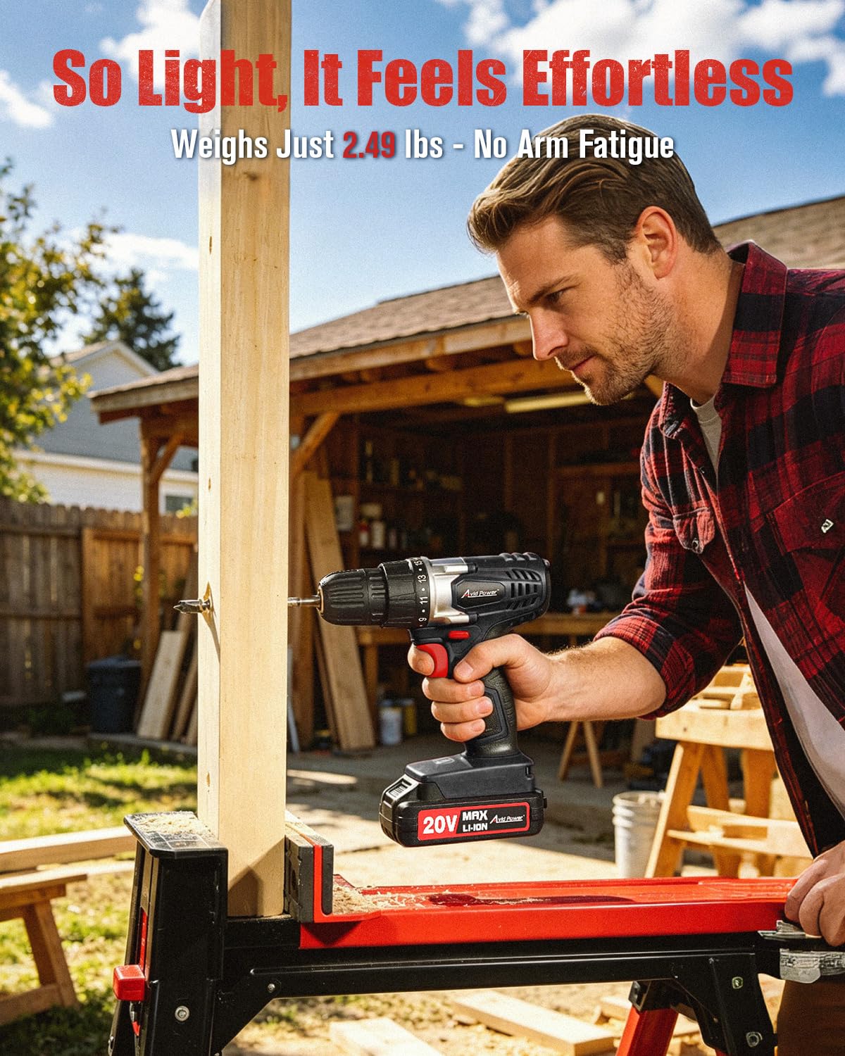 20V Cordless Electric Drill Set W361