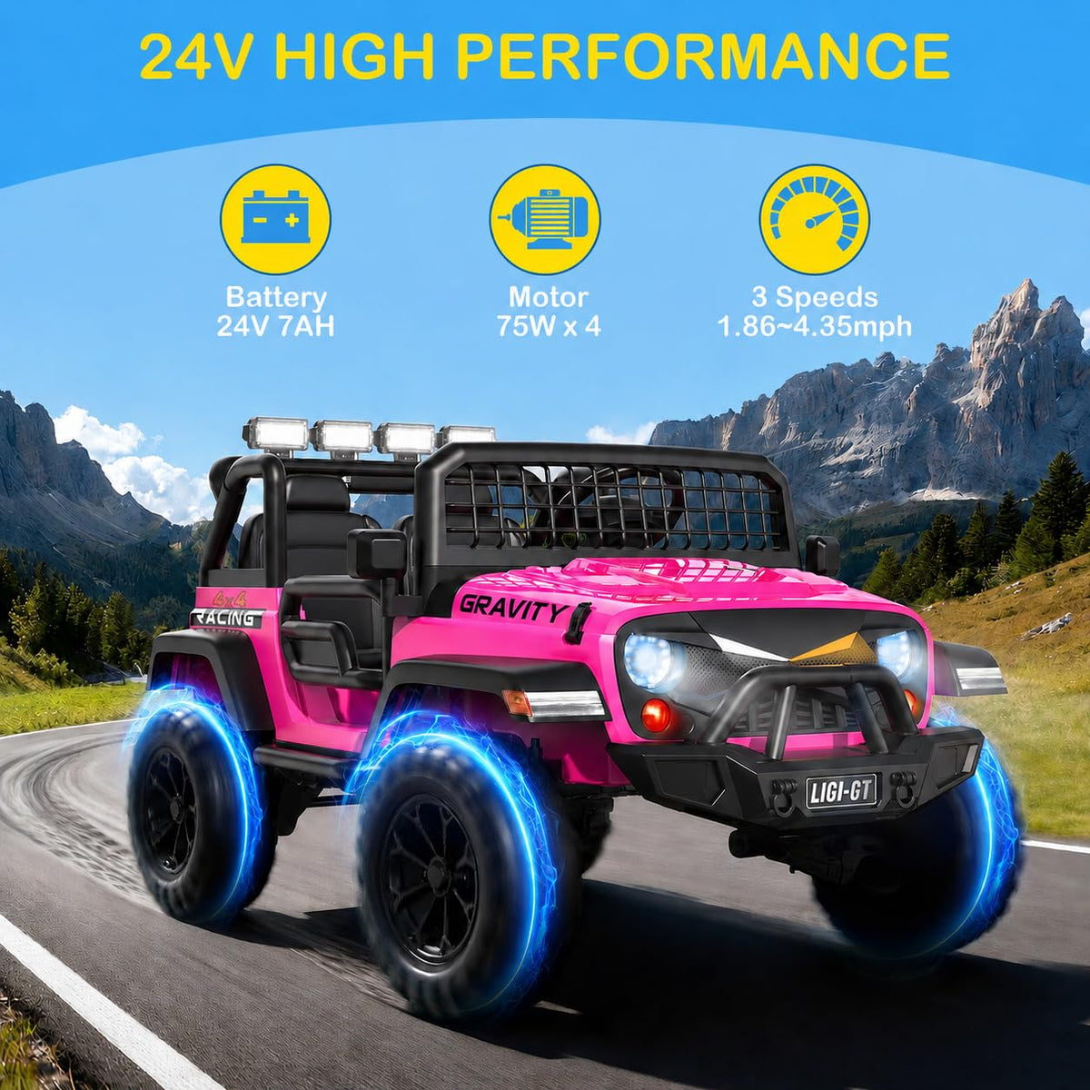 24V 2 Seater 4WD Ride On Car H376782