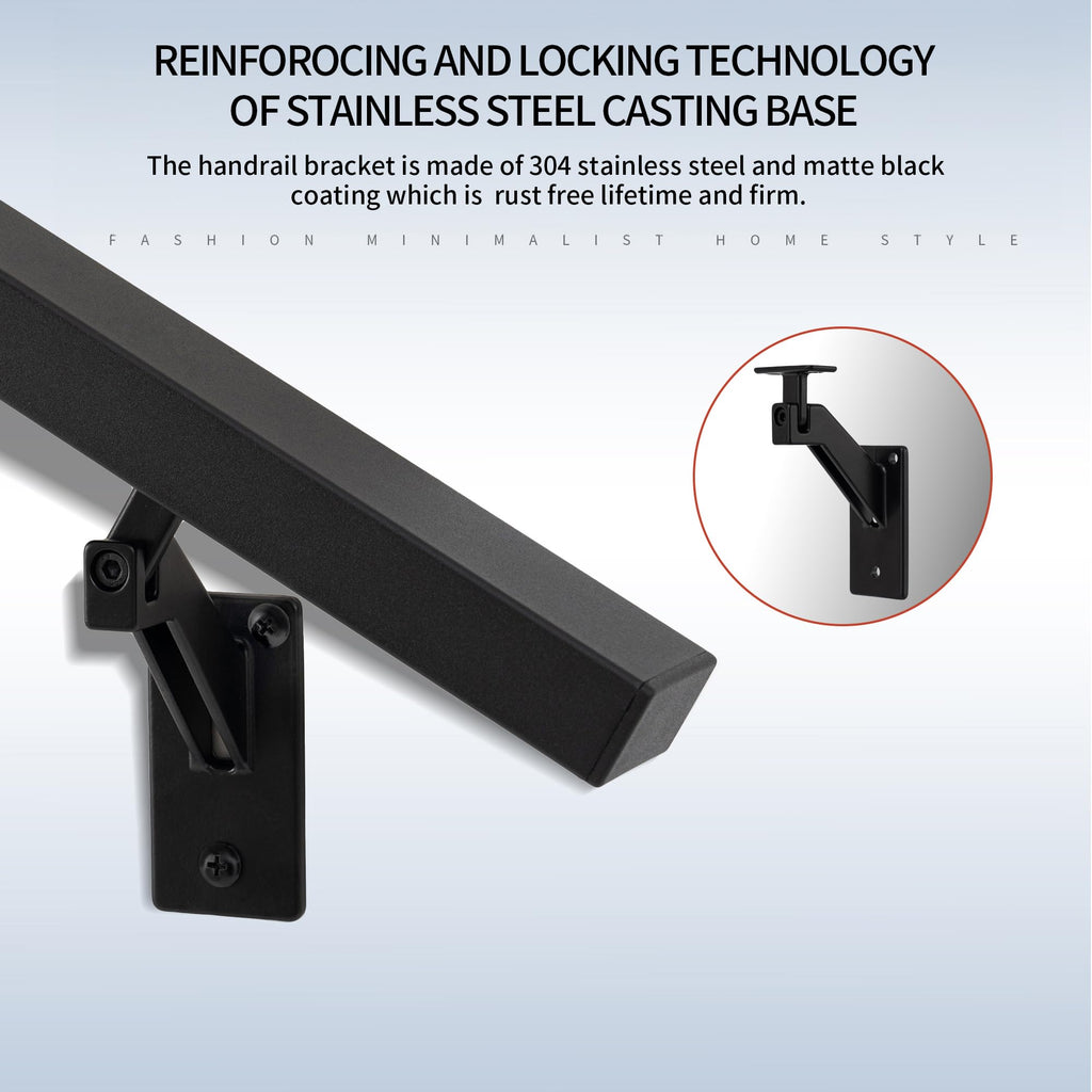 Matte Black Handrails Kit for Stairs G3982