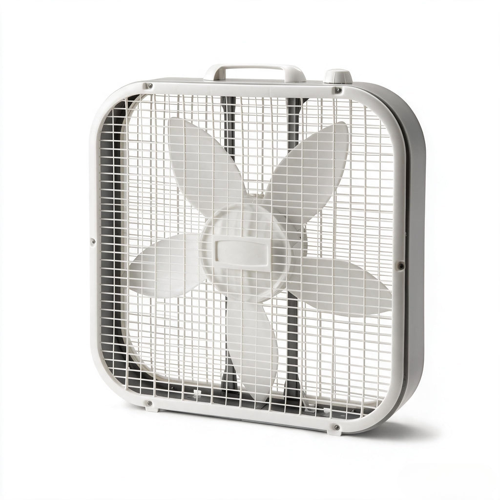 White 3-Speed Box Fan U633194