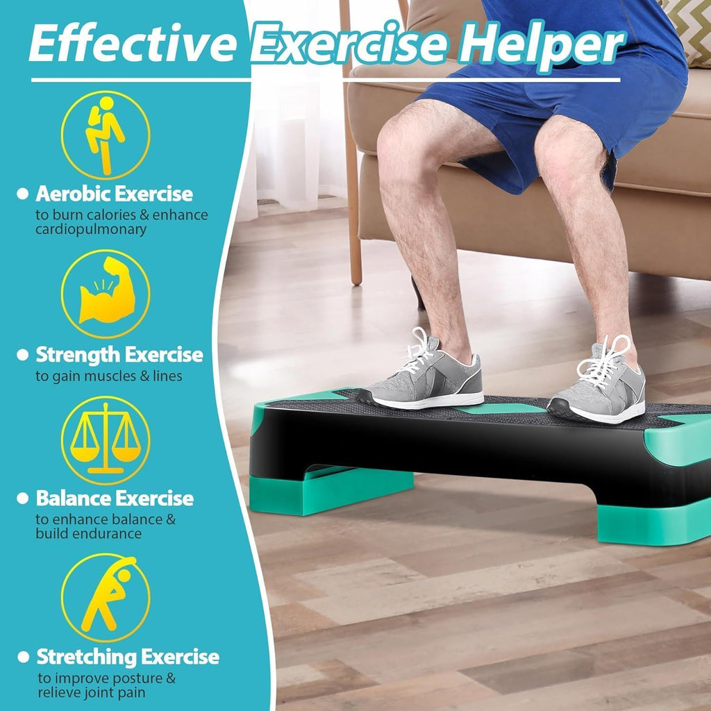26.5 inch Aerobic Step Platform with 4 Risers K273