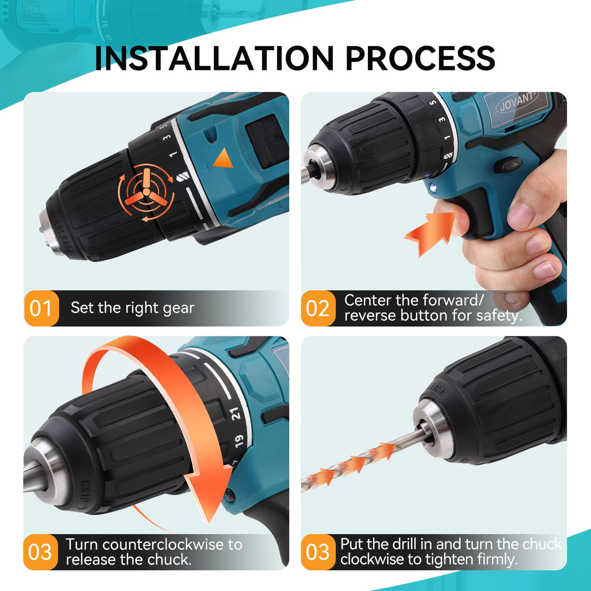 Cordless Drill and Impact Driver Combo Kit with 2 Batteries W565