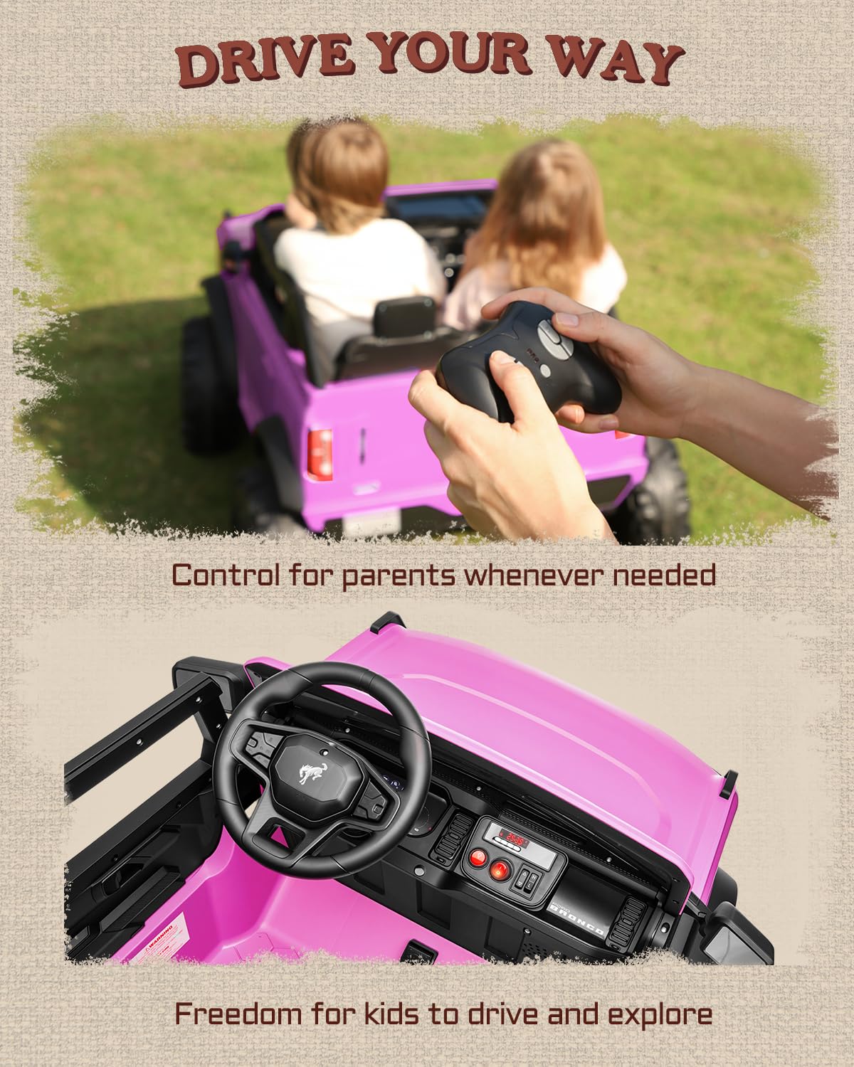 24V 2 Seater Electric Ride on Truck with Remote Control A19289