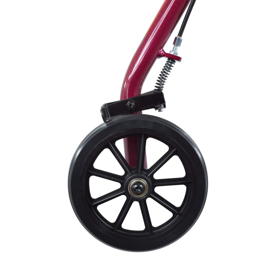 Aluminum Rollator Walker with Seat, 6-inch Wheels, Foldable, Burgundy Y759370