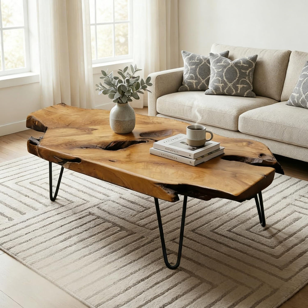 Live Edge Natural Wood Coffee Table K80991