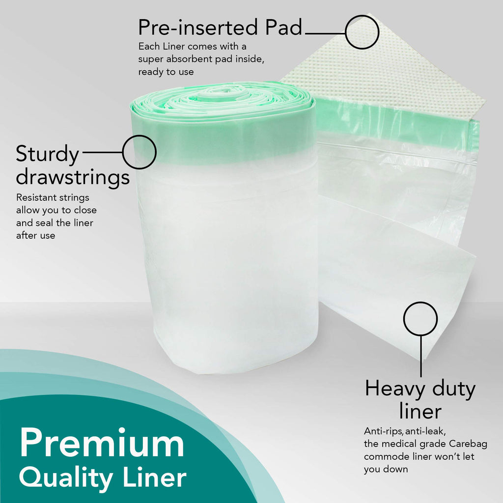 Disposable Commode Liners 60 Count A7998