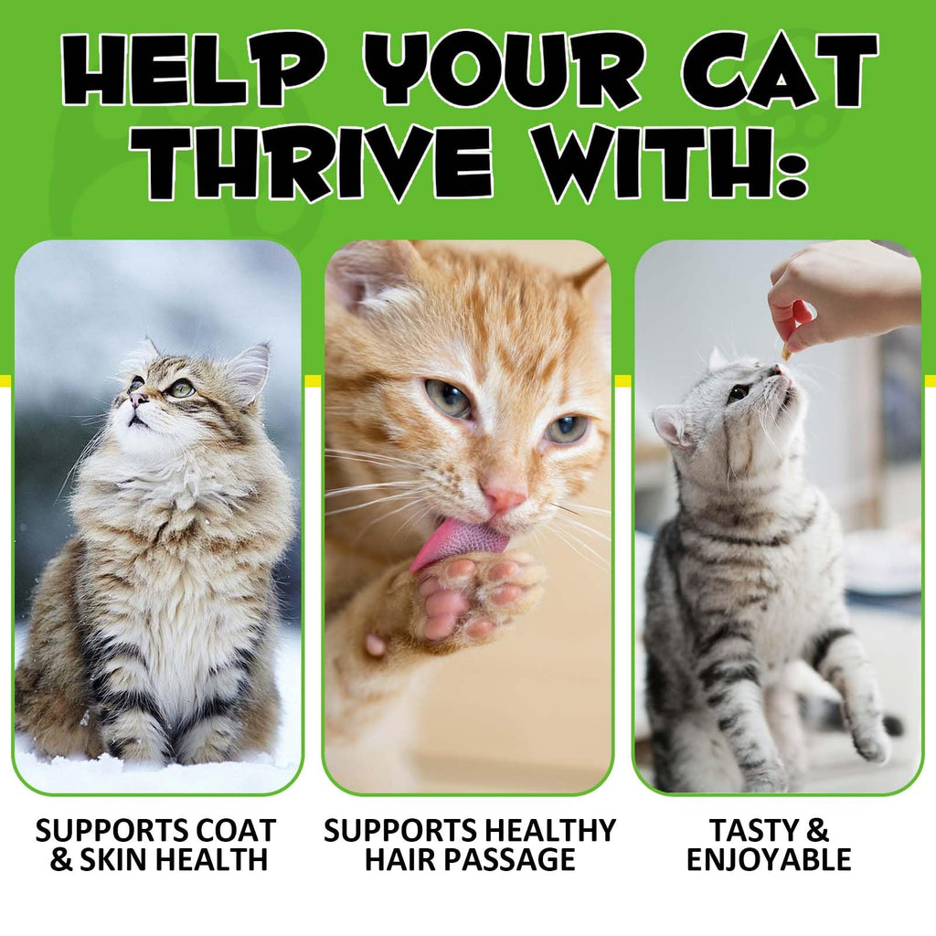 Cat Hairball Support Chews with Cat Grass & Omega-3 Fish Oil N54265