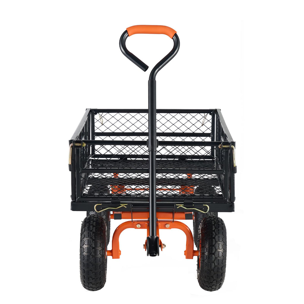 880lbs Steel Garden Dump Cart Utility Wagon with Removable Sides G4897