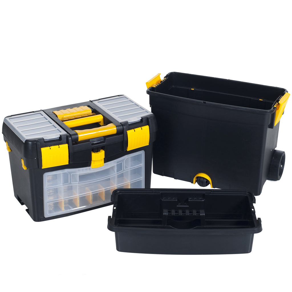 Portable Stackable Toolbox with Wheels and Drawers C285689
