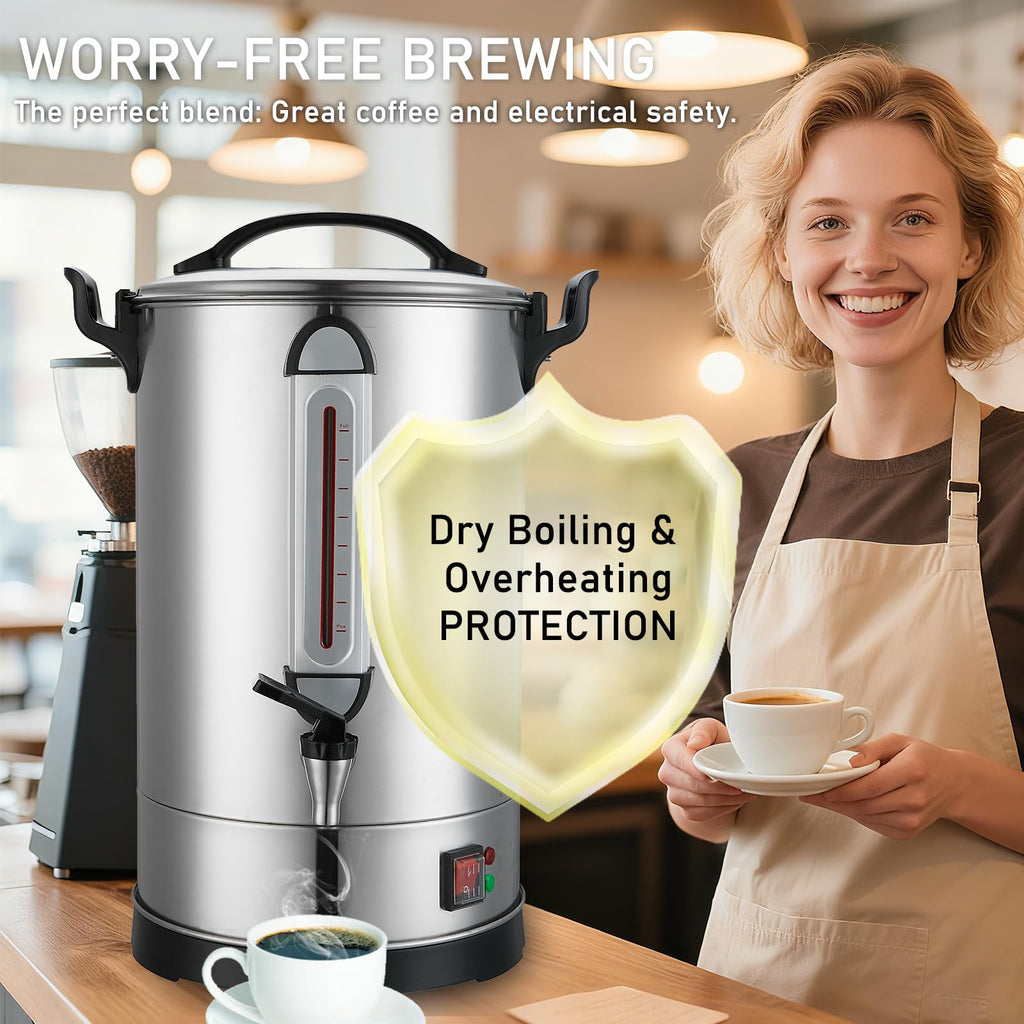 100 Cup Stainless Steel Commercial Coffee Urn W25386