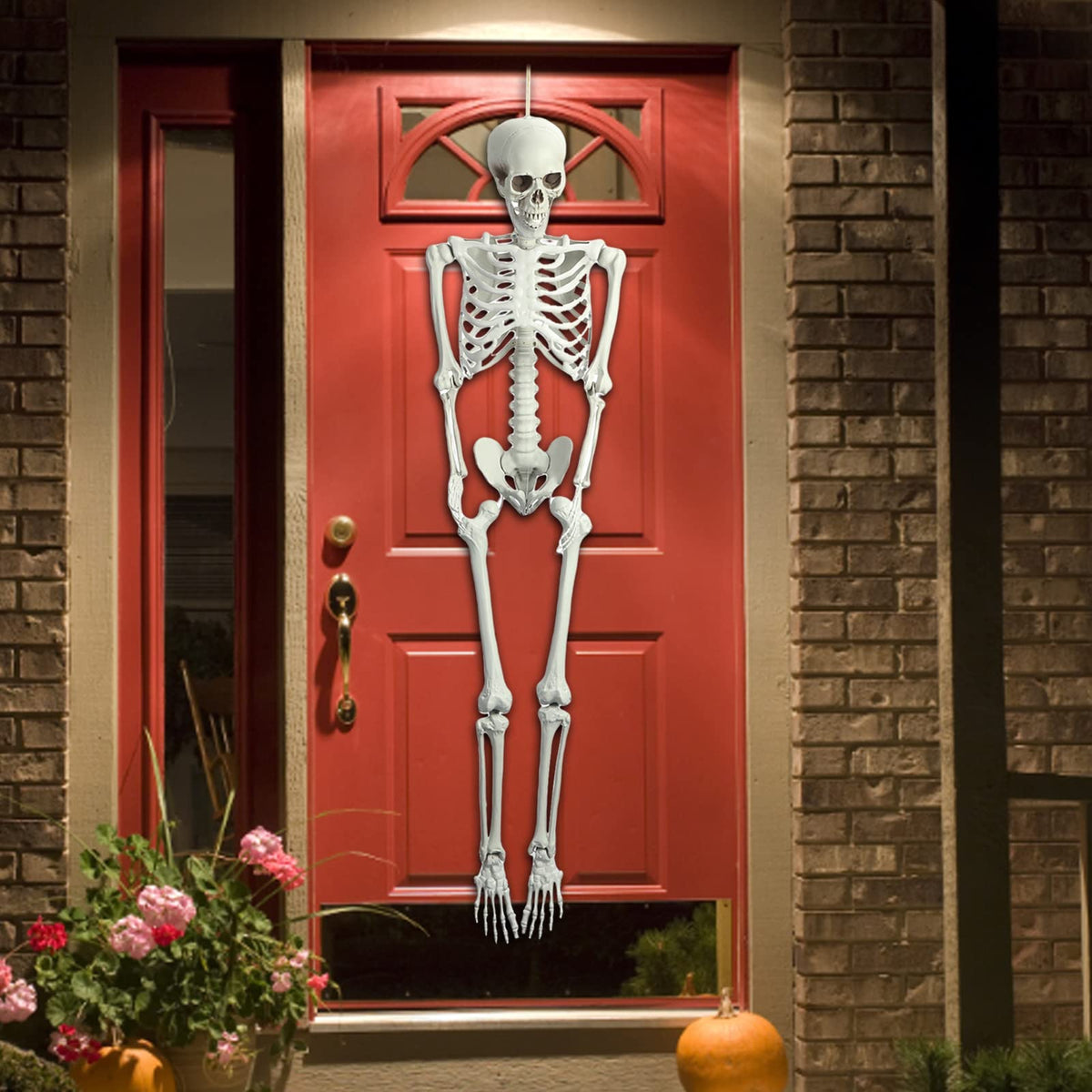 5.4ft White Posable Skeleton W87148